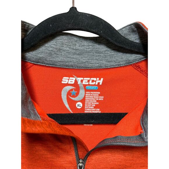 SB Tech Activewear Men's Long Sleeve Orange Shirt Cool Play Training Xlarge - Picture 3 of 6